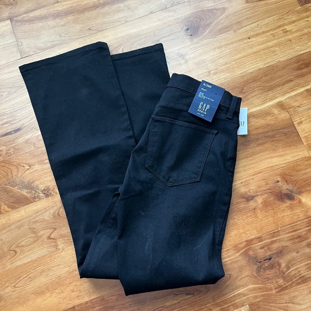 NWT** Gap black boot cut stretch jeans